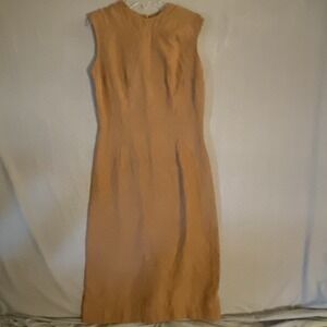 VTG Kerrybrooke Sears Roebuck '50's 60's Dress Moygashel Irish Linen Flawed MCM